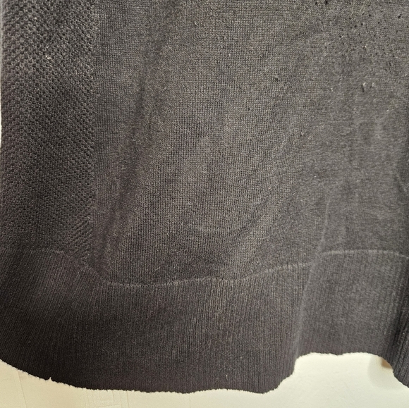 Gap Black Cotton Open Front Long Sleeve Waffle Knit Front Cardigan Sz S EUC - Picture 7 of 13